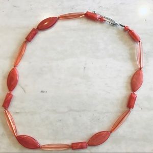 Coral beaded necklace